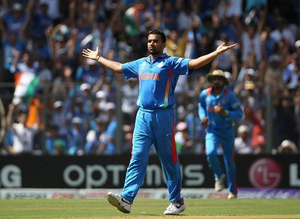 Zaheer Khan in the 2011 World Cup final against Sri Lanka